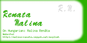 renata malina business card