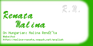 renata malina business card